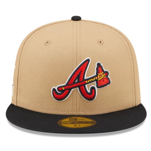 New Era Atlanta Braves CAMEL PACK All Star Game Patch 59FIFTY Fitted Hat - Picture 1 of 7
